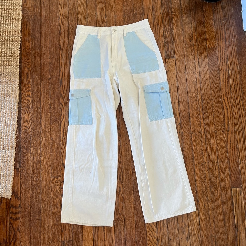 SOLD Blue and White Cargo Pants!